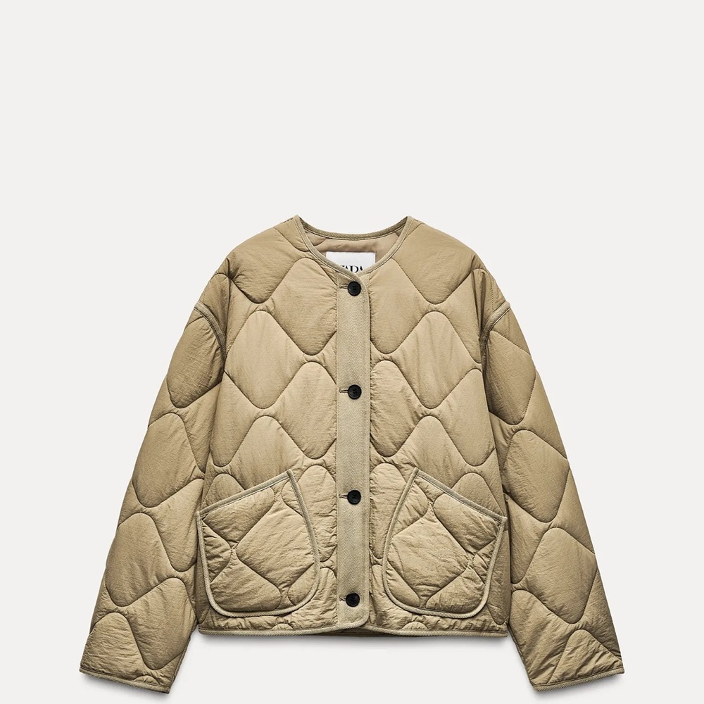 Zara water repellent Quilted Puffer Jacket